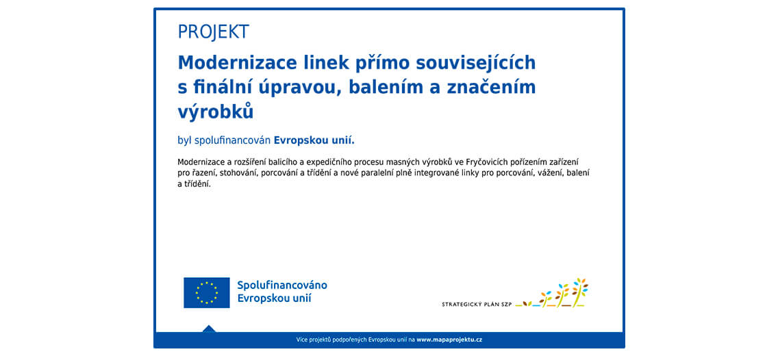 Modernizovali jsme balicí a expediční proces masných výrobků