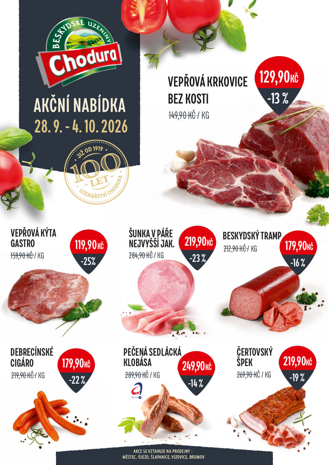 Aktuální akční nabídka sortimentu Chodura