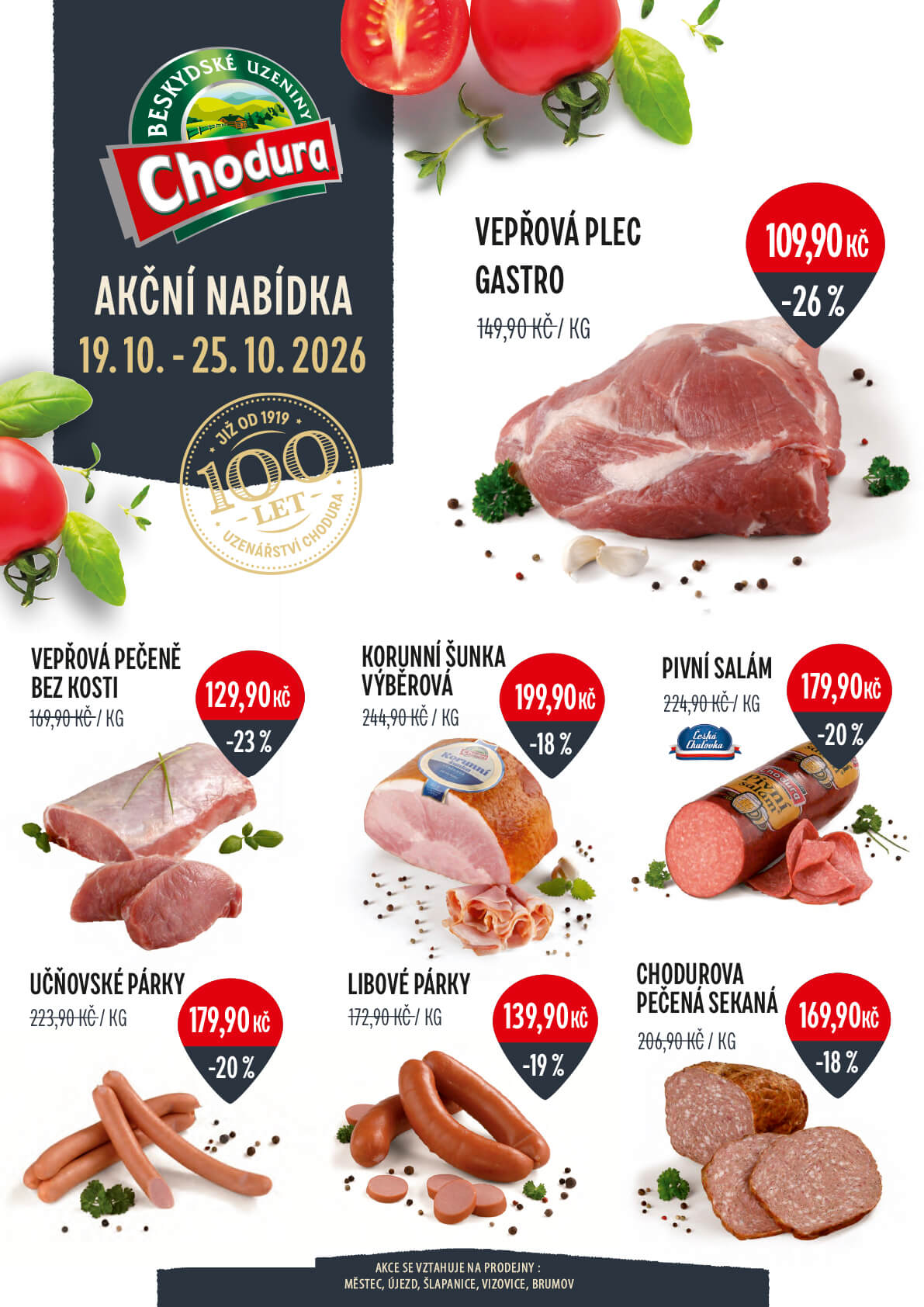 Aktuální akční nabídka sortimentu Chodura