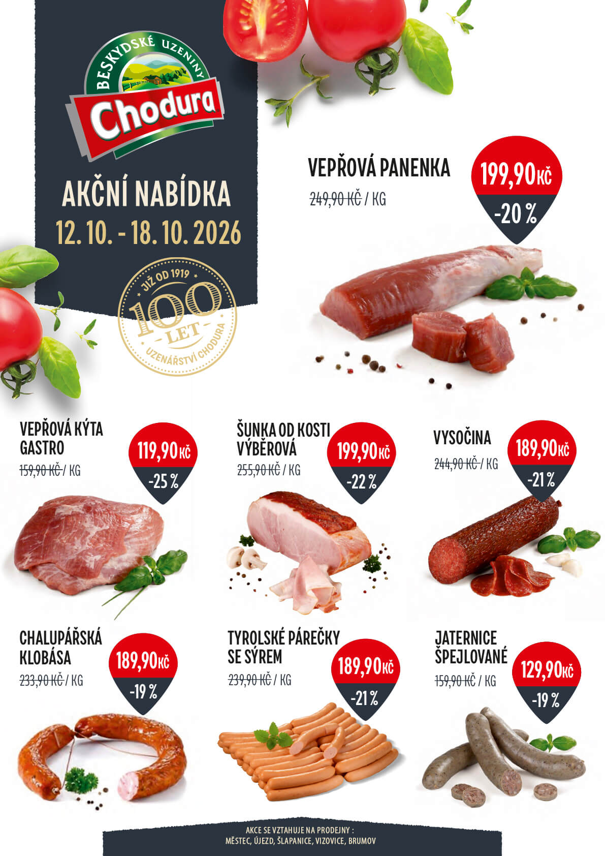 Aktuální akční nabídka sortimentu Chodura