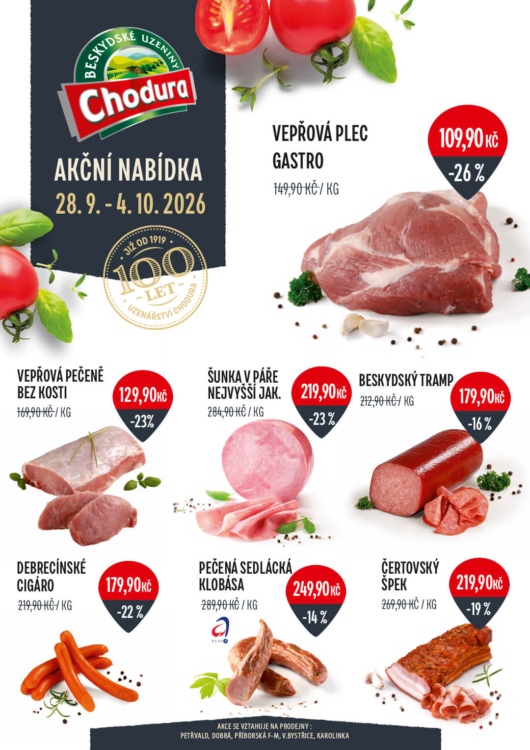 Aktuální akční nabídka sortimentu Chodura